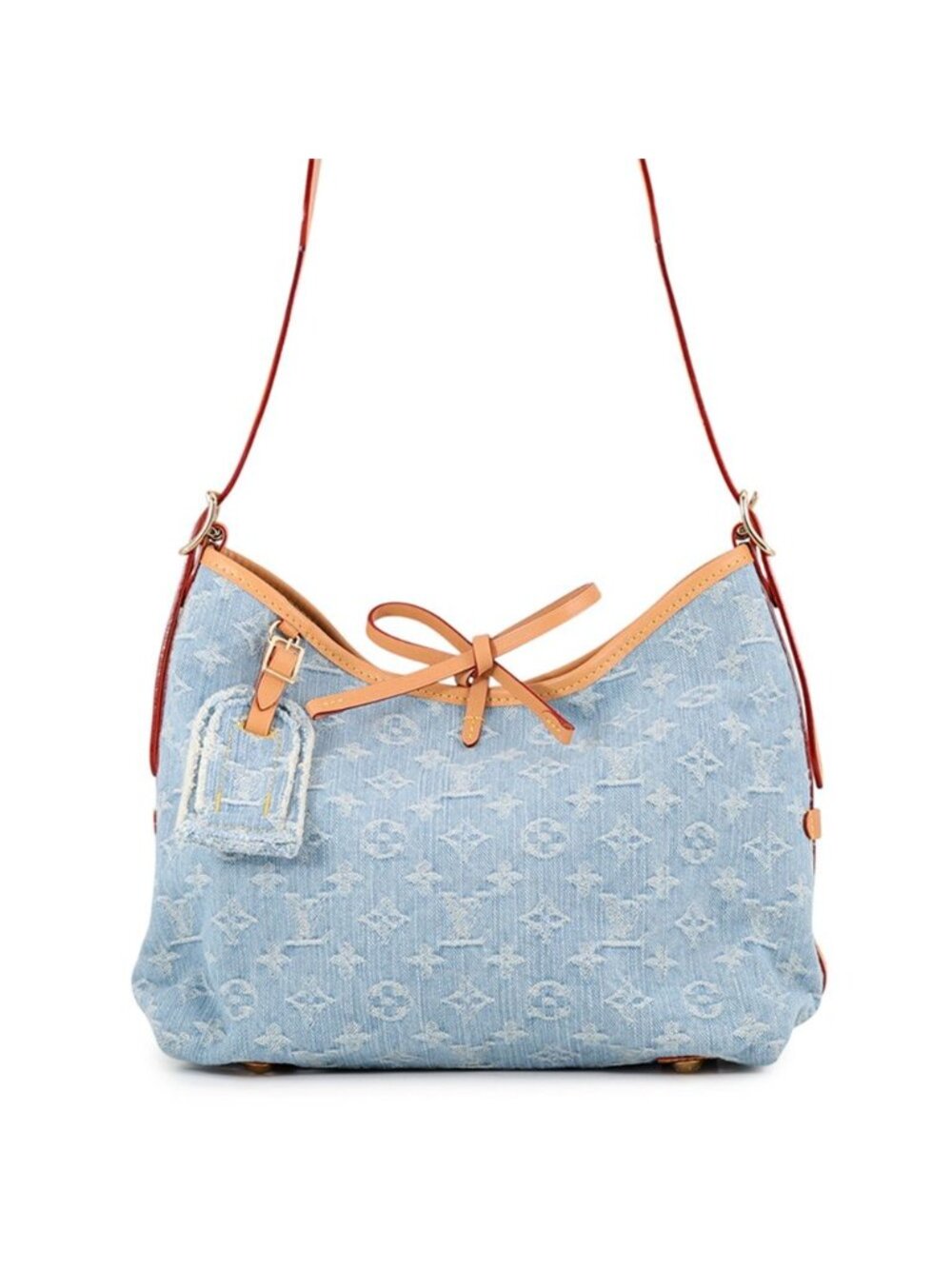 Louis Vuitton Shoulder Bag Monogram Denim Carryall NM PM LV by the Pool